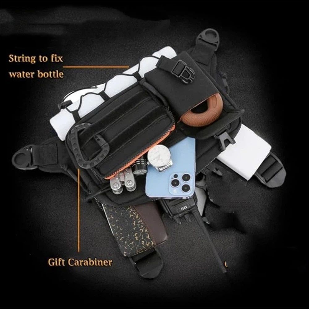 Outdoor Chest Bag For Men and Women, Vest For Running, Cycling, Chest Pack Rig For Sports and Workouts