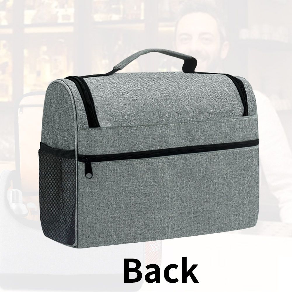 Bartender Kit Bag, Portable Travel Carrying Bag with Handle for Bar Tools Set, For Home Indoor Outdoor Patio Party, Gray (Bag ONLY)