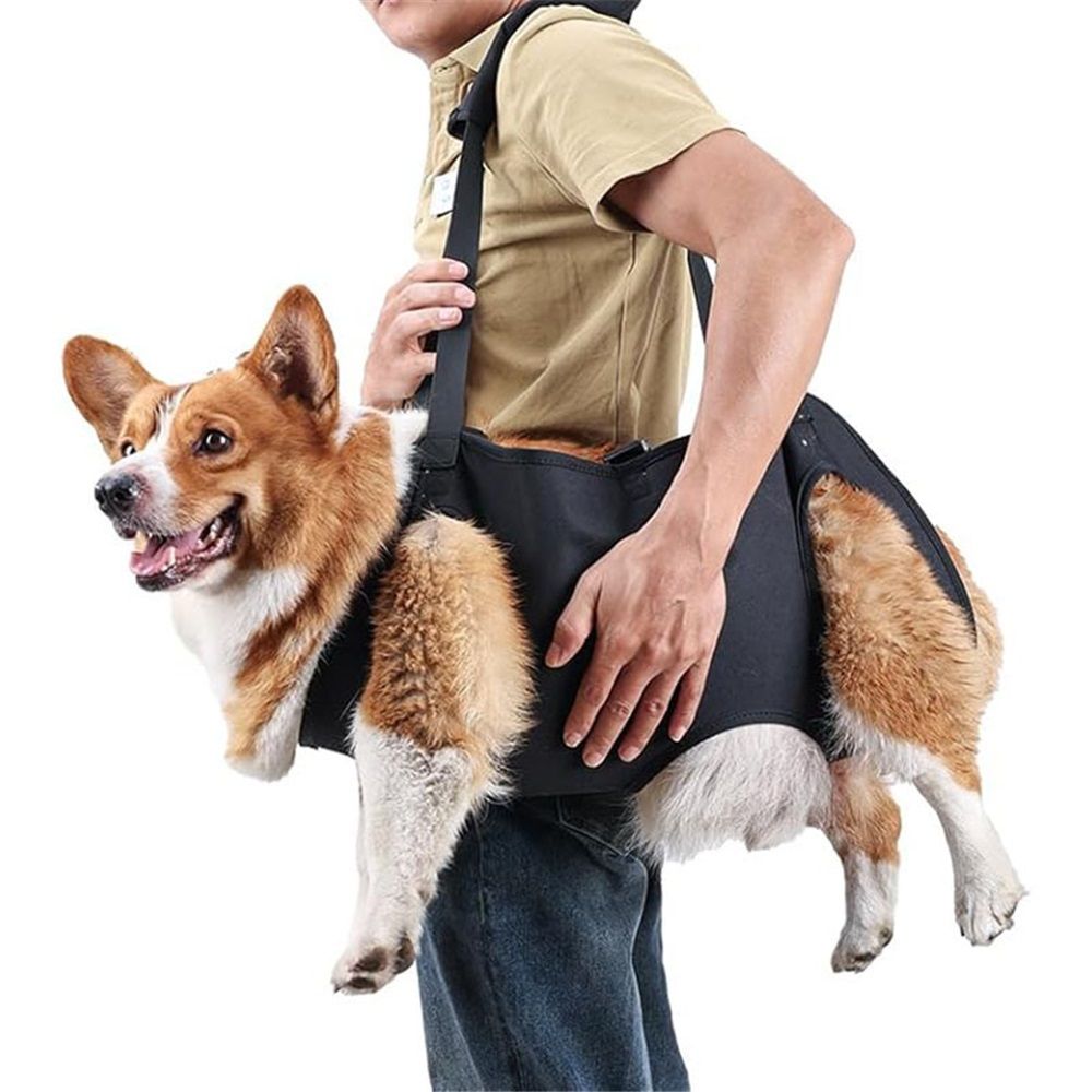 Dog Lift Harness, Emergency Backpack Pet Legs Support & Rehabilitation Sling Carrier, Adjustable Lifting Straps Carrier for Senior Elderly Dogs Joint Injuries Arthritis S