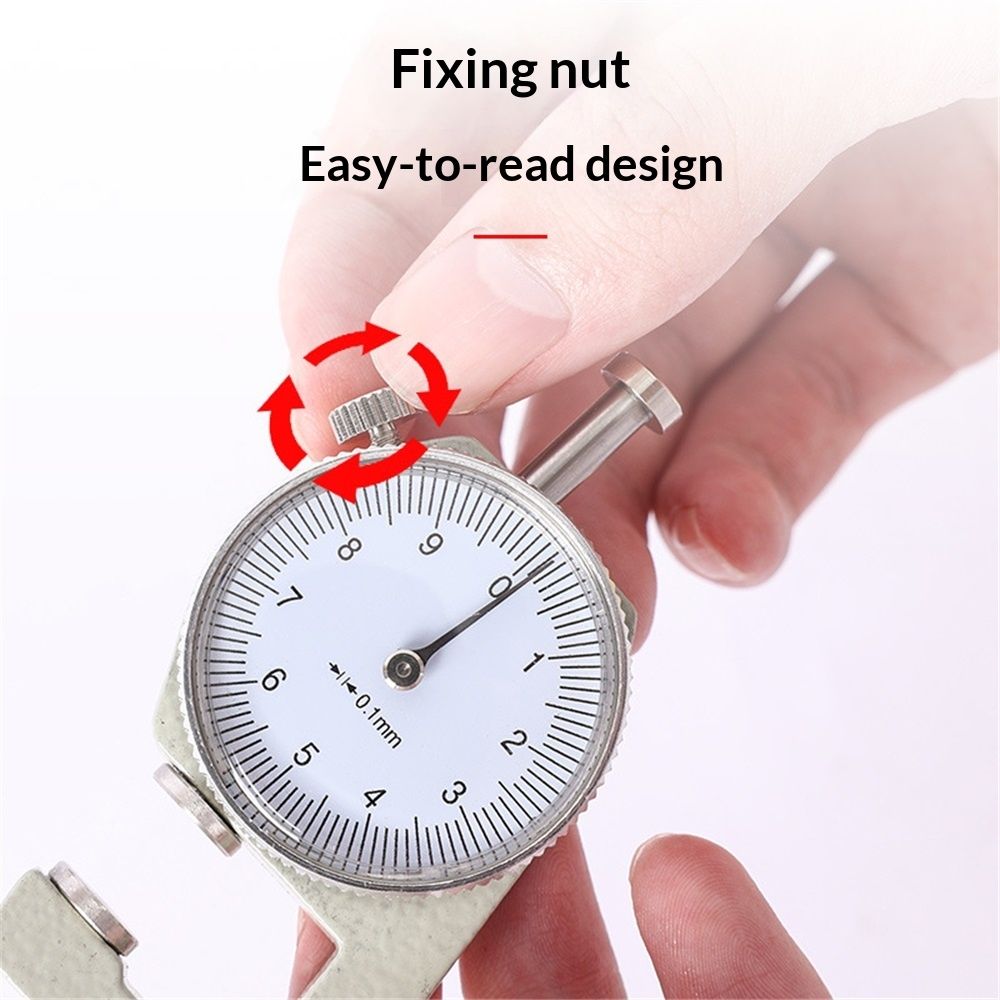 Thickness Round Thickness Tester Dial Indicator Portable Measuring Jewelry Leather Board Equipment