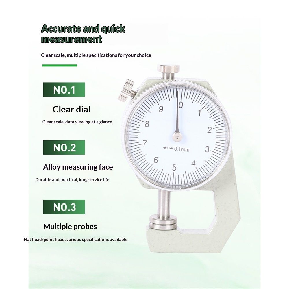 Thickness Round Thickness Tester Dial Indicator Portable Measuring Jewelry Leather Board Equipment