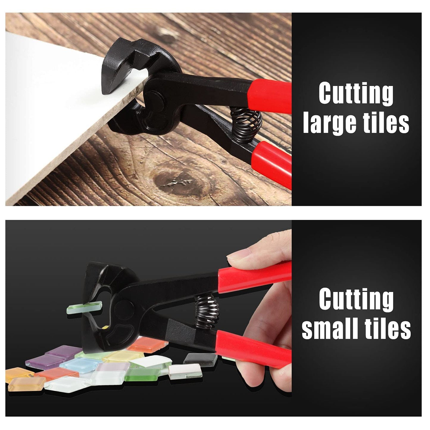 Handheld Carbon Steel High Hardness Clamp Glass Nipper Tile Cutting Tool Home Decoration DIY Tool 8in Tile Mosaic Trimmer Nipper Cutter Pliers Nipper