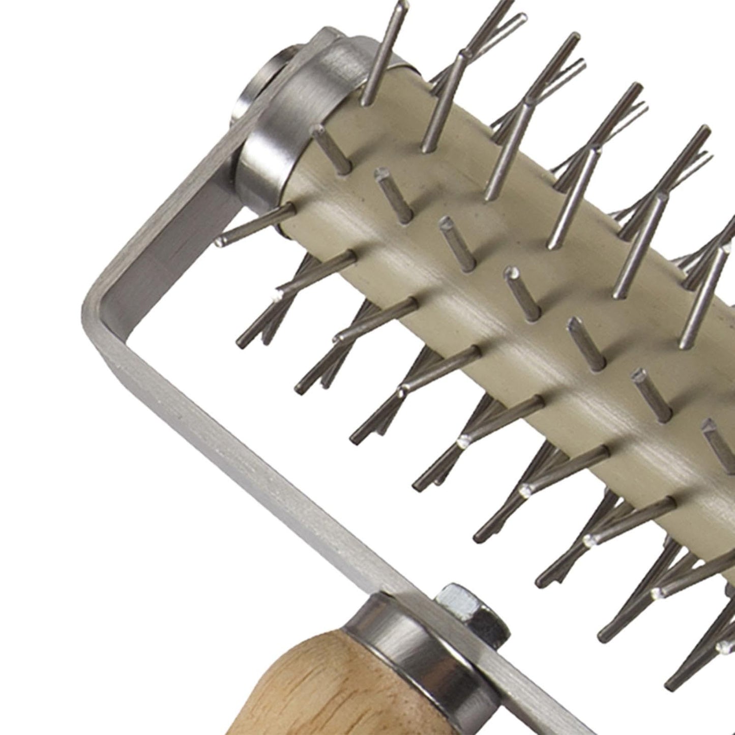 Generic Pizza Dough  Stainless Steel Easy to Clean Bread Needle Pastry Roller with, 13cmx19.3cm Pizza Cake Pie Bread Pastry Baking Tool （large size）