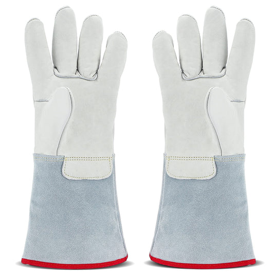 Cryogenic Gloves 40cm Long Mid-arm LN2 Protective Gloves for Liquid Nitrogen/Dry Ice/Cold Storage