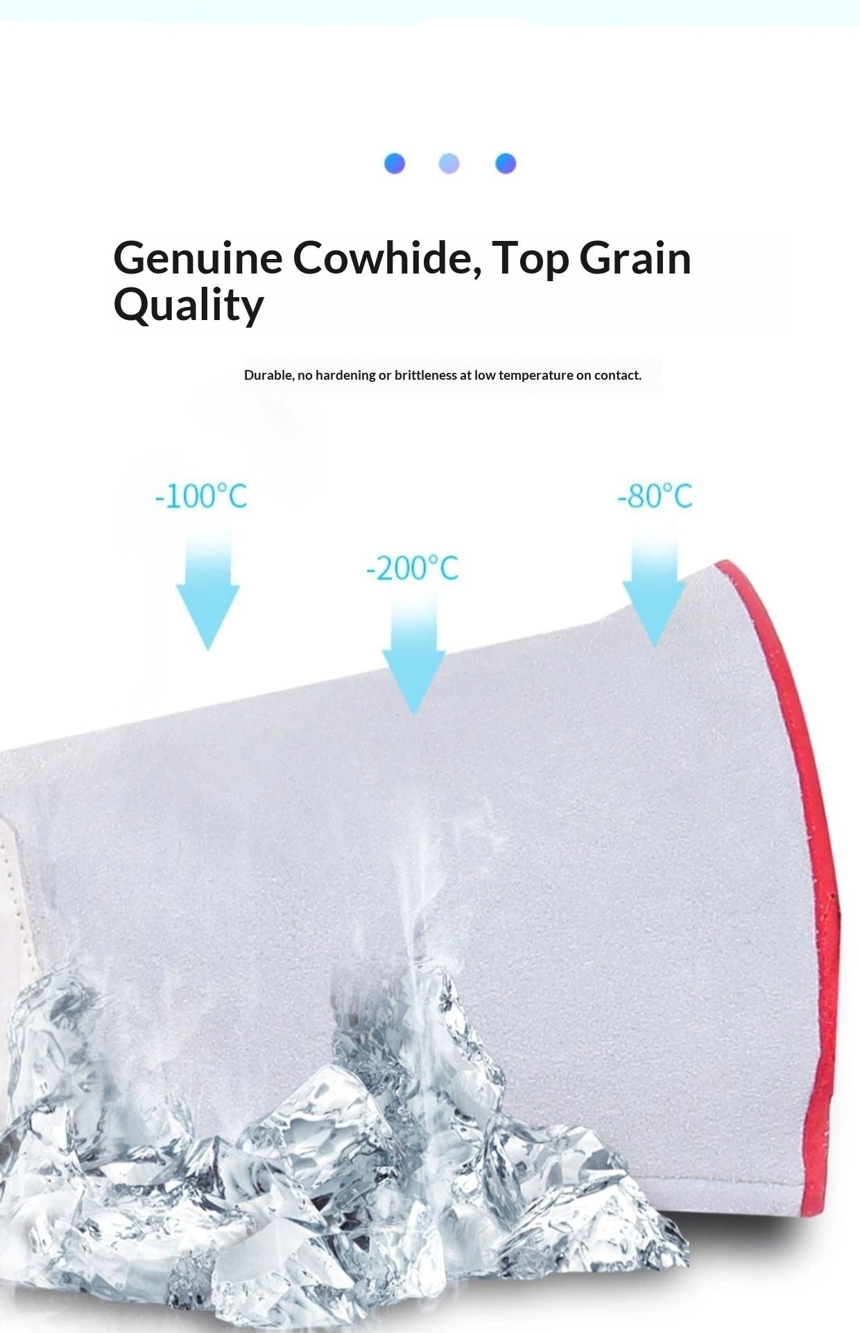 Cryogenic Gloves 40cm Long Mid-arm LN2 Protective Gloves for Liquid Nitrogen/Dry Ice/Cold Storage