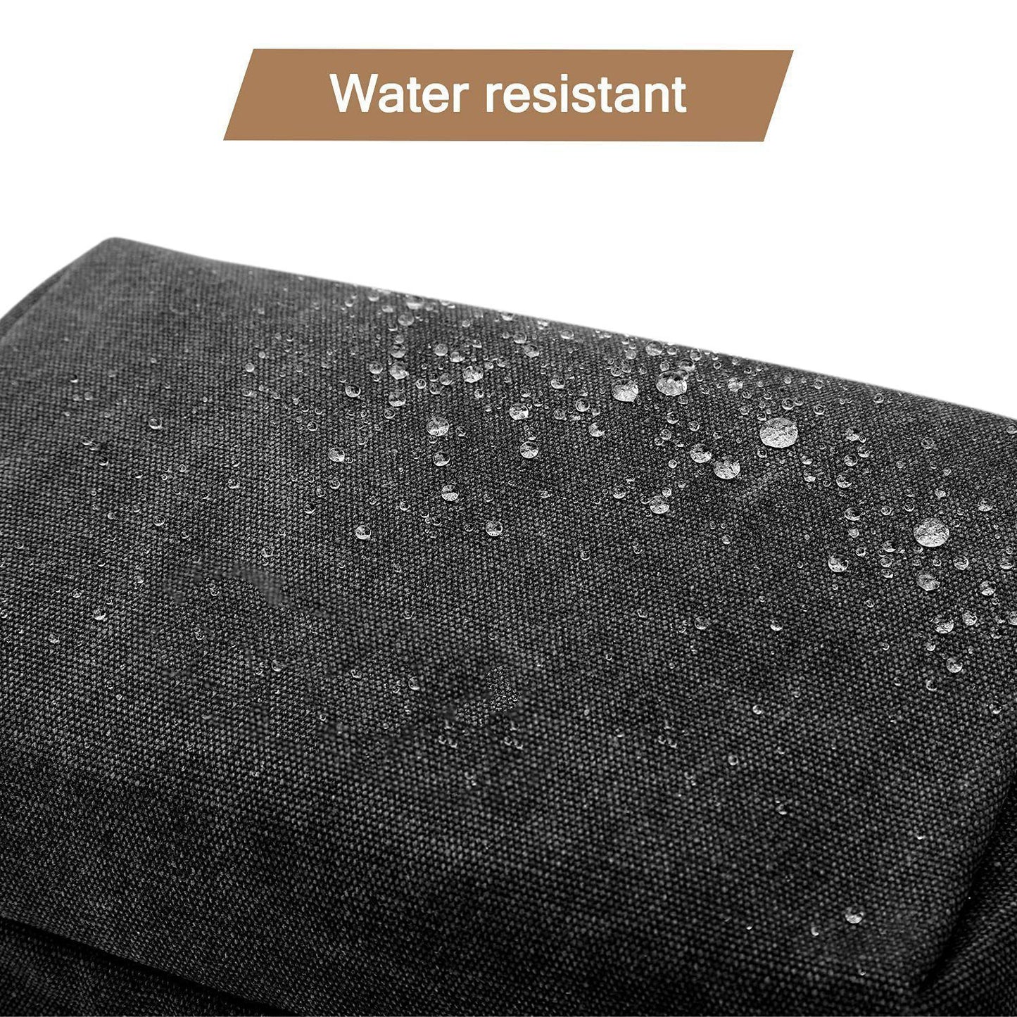 Toiletry Bag for Men, Canvas Travel Toiletry Organizer Dopp Kit Water-resistant Shaving Bag for Toiletries Accessories,black-Medium