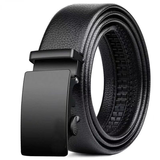 Mens Belt Leather Belt, Effortless Style, Piece Leather Belt with Minimalist Buckle Design (35mm, black)