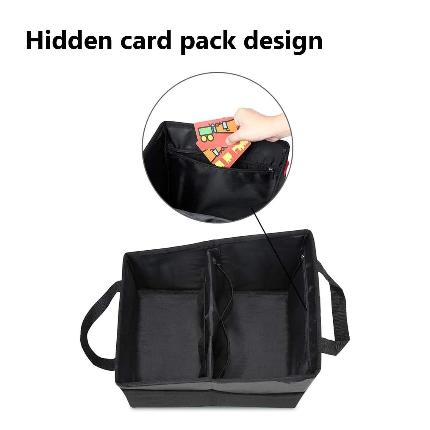 Car Seat Organizer - Passenger Seat Organizer, Collapsible Small Car Seat Storage Organizer for Console Front/Back, Automotive Backseat Organizer