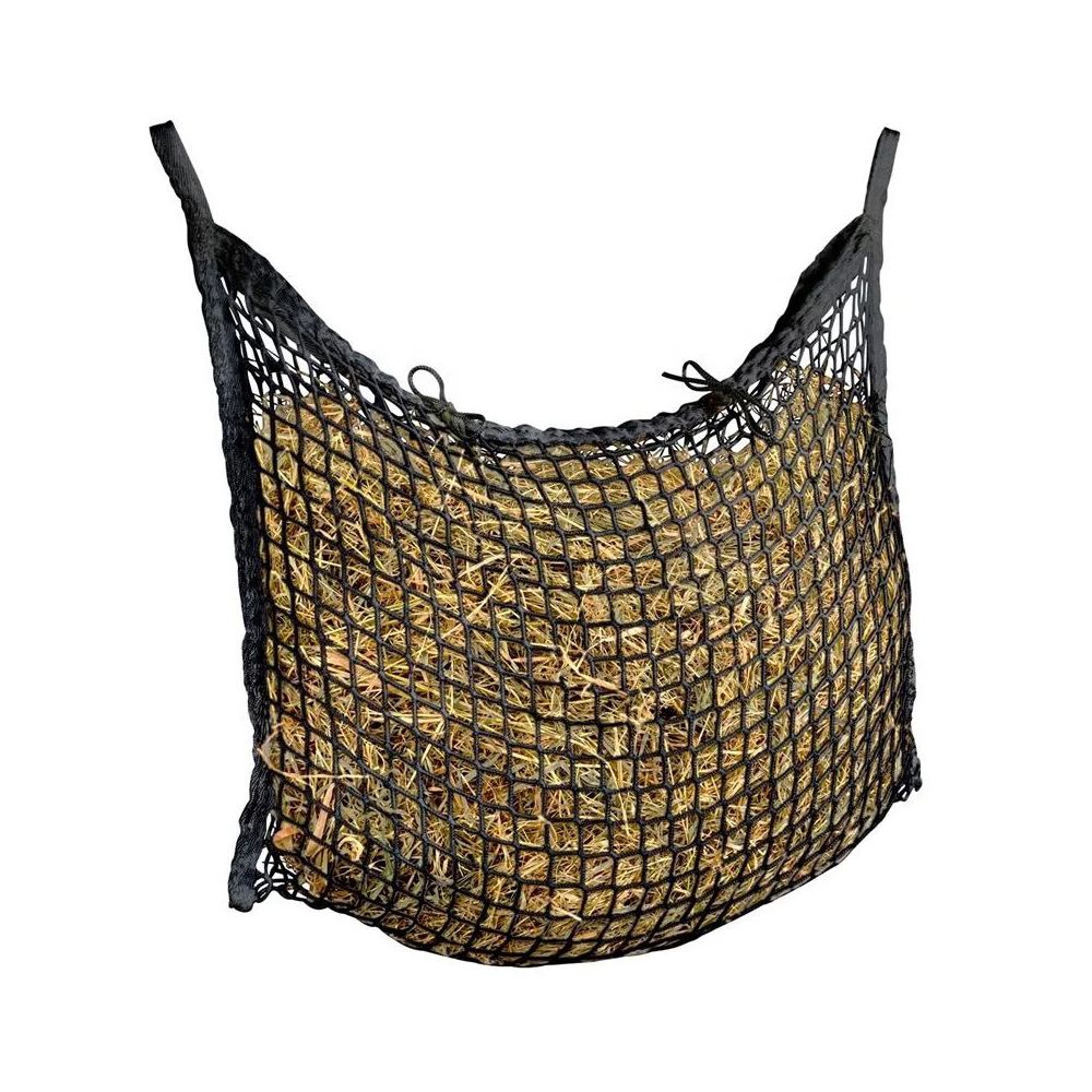2 PCS Slow Feed Hay Net，31.5" x 35.4"Large Capacity Horse Feed Bag,Horses Hay Bags Easy to Hang for Horse Feeder Full Day Feeding Horses Goat Stall Trailer-Black