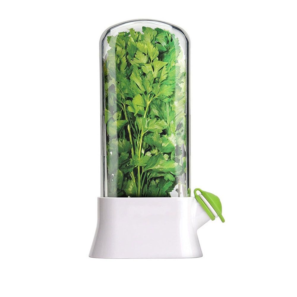 For Refriger Sp-Saving Cilantro Container for Fridge - Herb Saver for Cilantro, Mint & Asparagus (white)