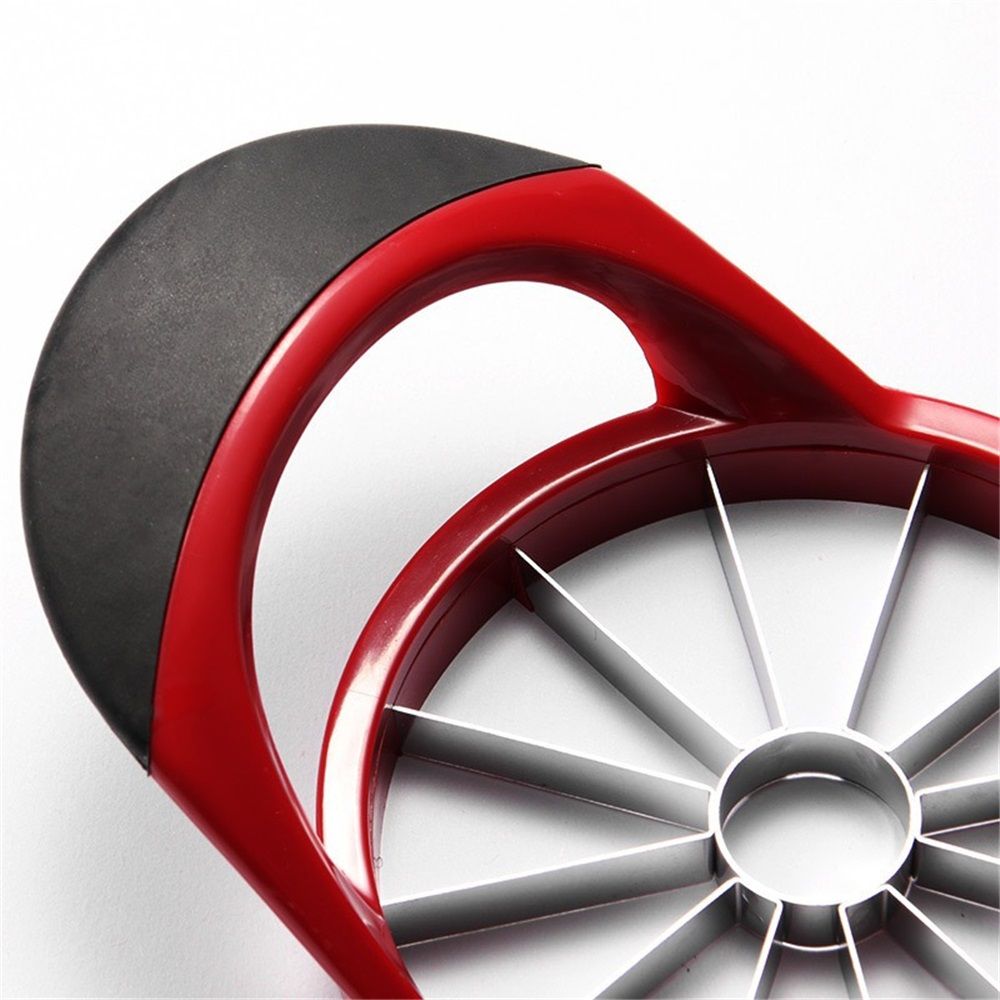 Extra Large Apple Slicer, 12-Slices Heavy Duty Apple Cutter, Durable Apple Corer, Stainless Steel Apple Slicer and Corer - for Apple, Potato, Onion and More, Red