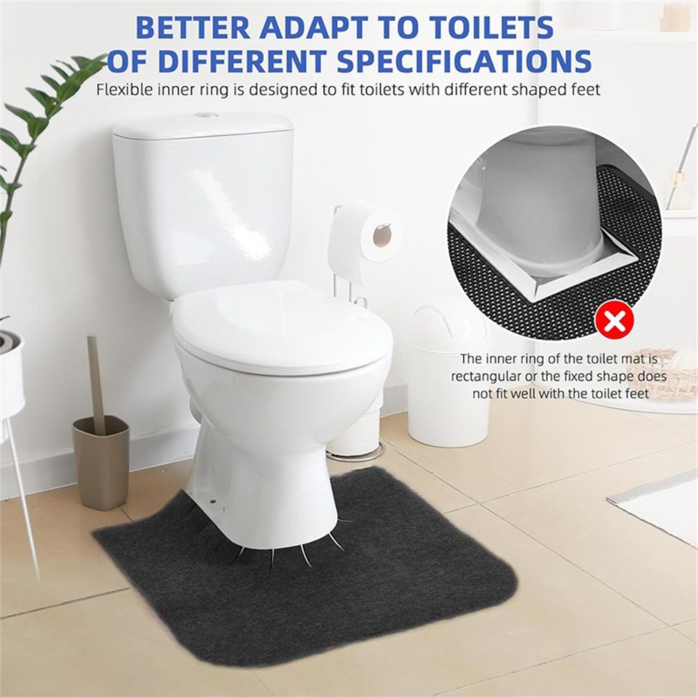 Round Commode Potty Training Mats for Boys, Toilet Training Mats, Potty Training Toilet Rugs, Toilet Rugs u Shaped Washable,Toilet mats for Bathroom(6 Pack)