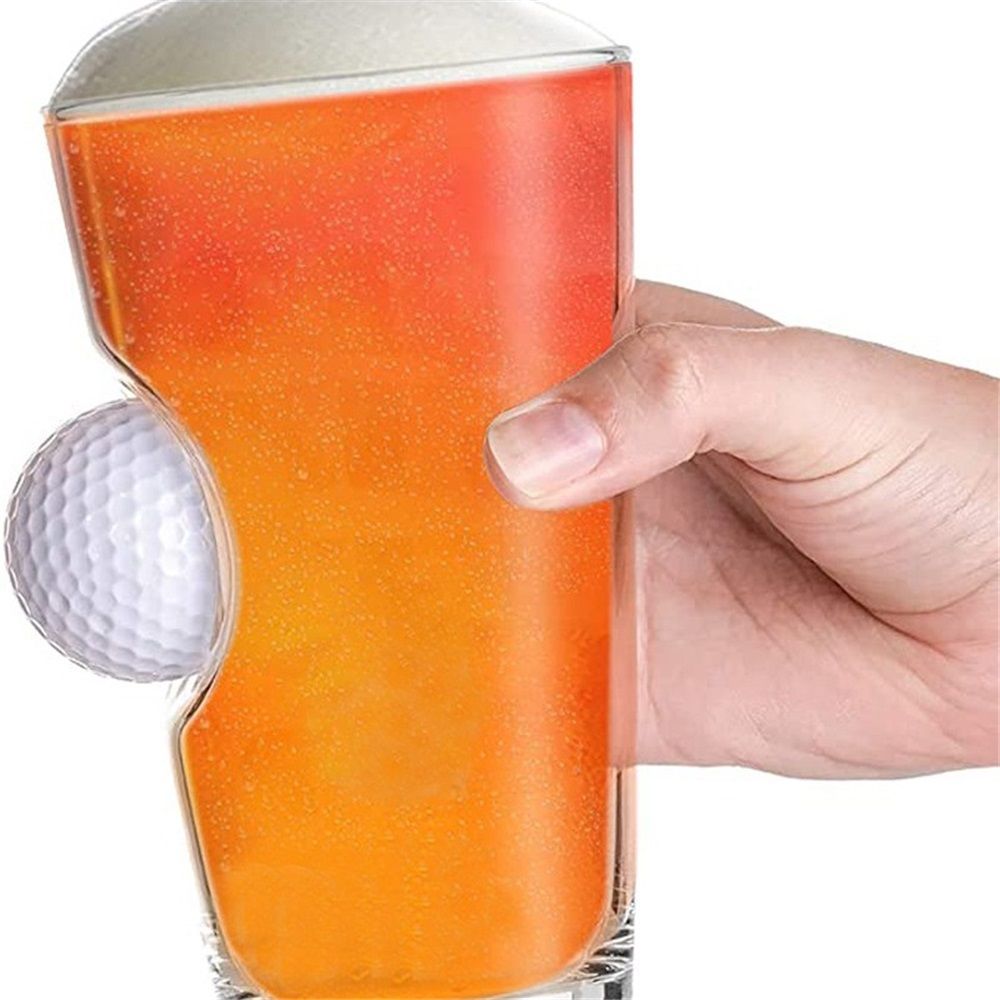 Golf Ball Pint Glass - 16oz |Whiskey Barrel Rocks Glass Golf Gifts for Men Dad, Whiskey Decanter Liquor Decanter Set for Men Husband Coaches