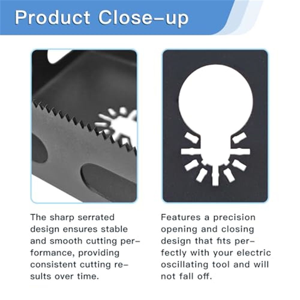 2 Pcs Square Slot Cutter Oscillating Multi-Tool to Cut-in Single Gang Wall Boxes,Outlet Cutter for Drywall,Efficient Carving Tool,Black