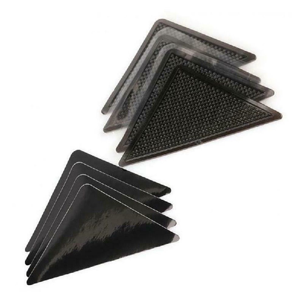 Heavy Duty Non-Slip Reusable Rug Corner Pads - Double-Sided Adhesive Pad for Corners and Sides on Hardwood Floors, Area Rugs - Keep Your Rug in Place (Pack of 8)