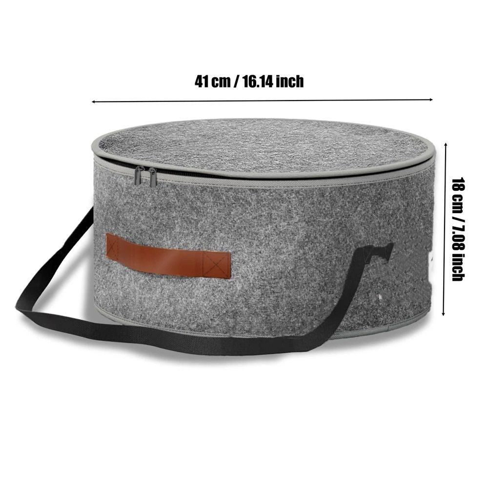 Chunful Hat Box Storage for Women Large Storage Bag for Wide Brim Sun, Cowboy and Foldable Space Saving Travel Hat Organizer Bag with Lid(Gray,oniy bag)