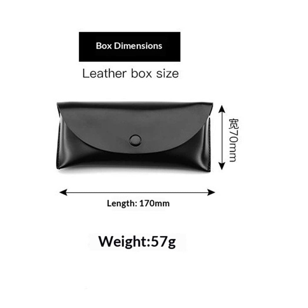 Leather Eyeglasses Case,Flexible Sunglasses Pouch Slim Case for Women Men Horizontal Eyeglass Case（black）
