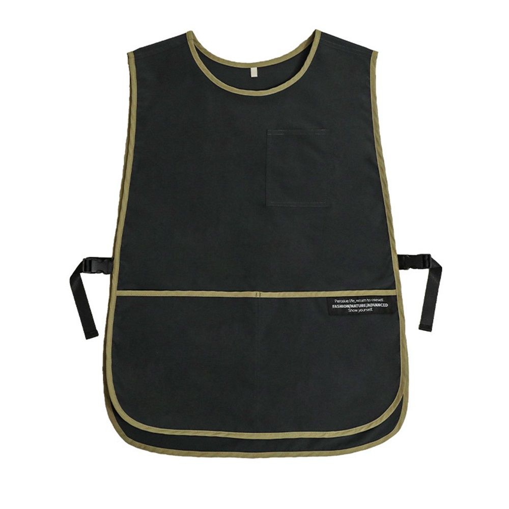 Waterproof Unisex Work Apron Ultralight Chef Waiter Work Overalls Apron for Women Men with Pockets Adjustable Buckle Design Hair Stylist Apron for Garden Cooking