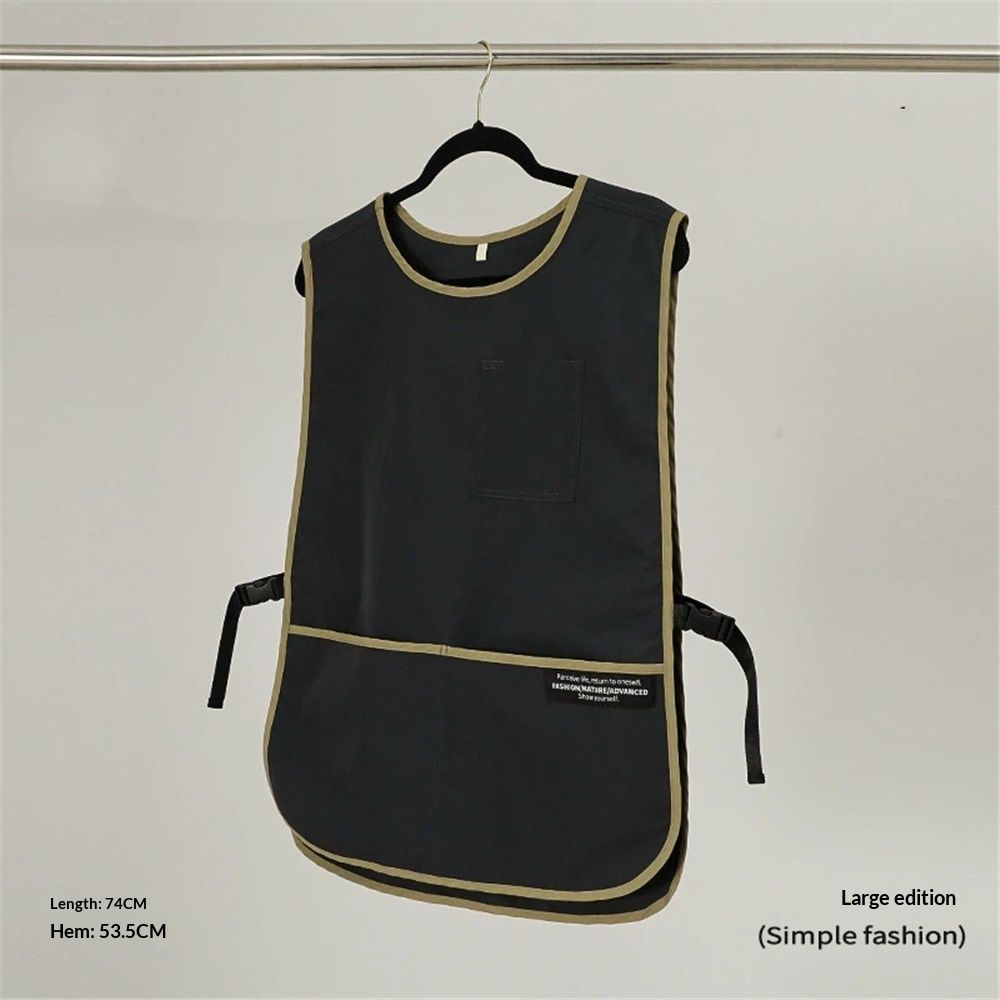 Waterproof Unisex Work Apron Ultralight Chef Waiter Work Overalls Apron for Women Men with Pockets Adjustable Buckle Design Hair Stylist Apron for Garden Cooking
