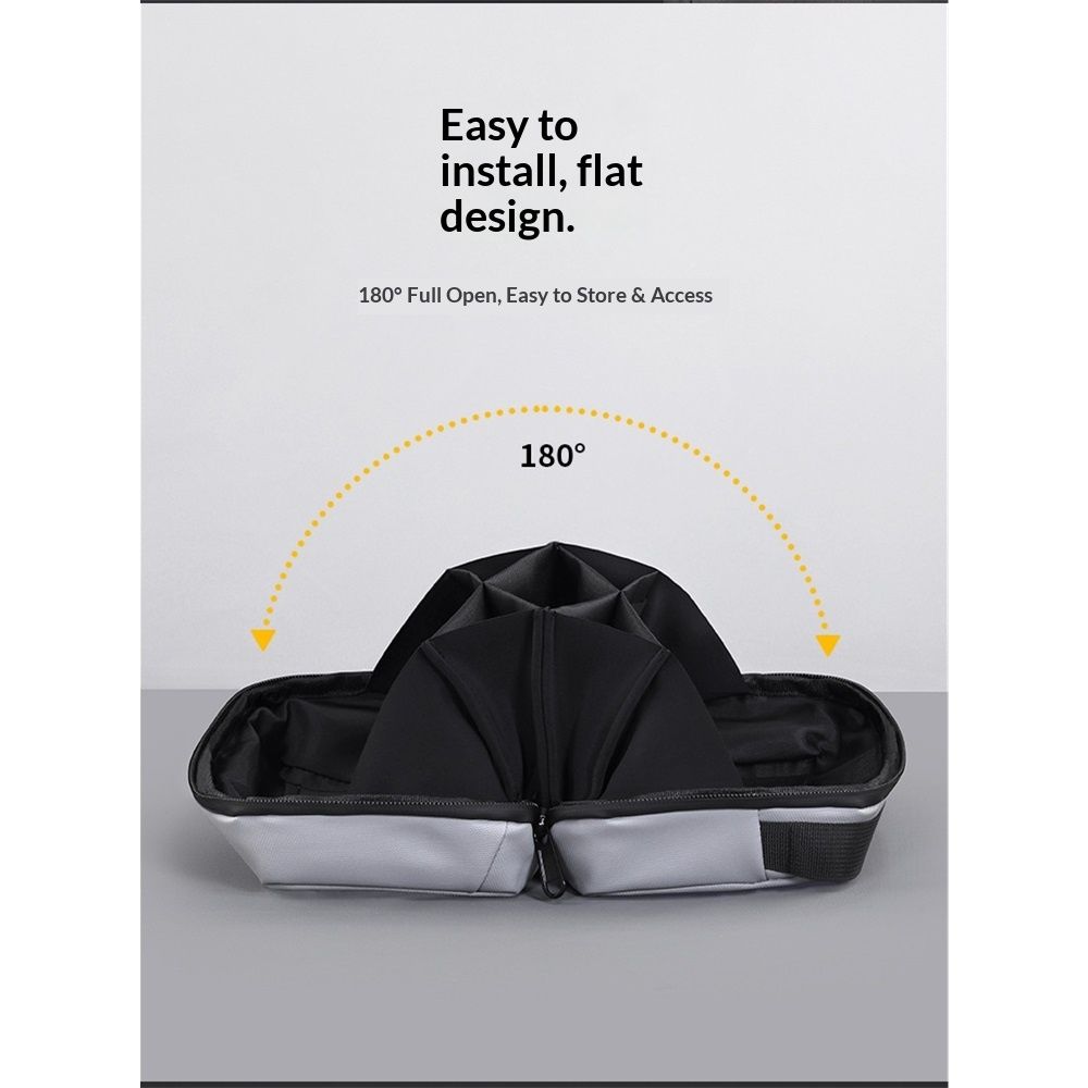 180 ° large opening high- Large Storage Electronics Organizer - Water Resistant, Travel Accessories Sling Bag Makeup Bag, Organizer for Cable Cord Charger - high-end gray thick