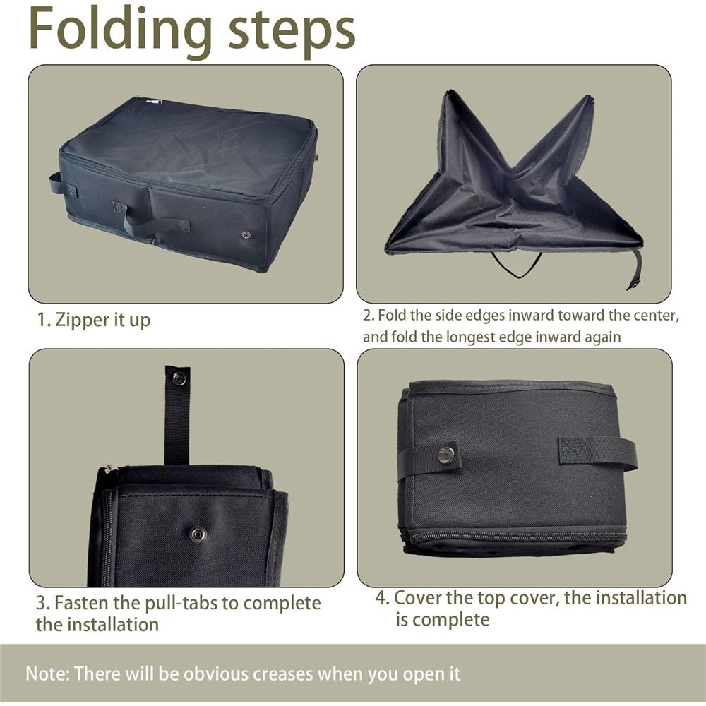 Portable Cat Travel Litter Box, Collapsible Cat Litter Carrier Tray, Waterproof Litter Box for Outdoor Fit Medium Cats and Kitties, Leak-Proof, Sturdy, Lightweight-Black