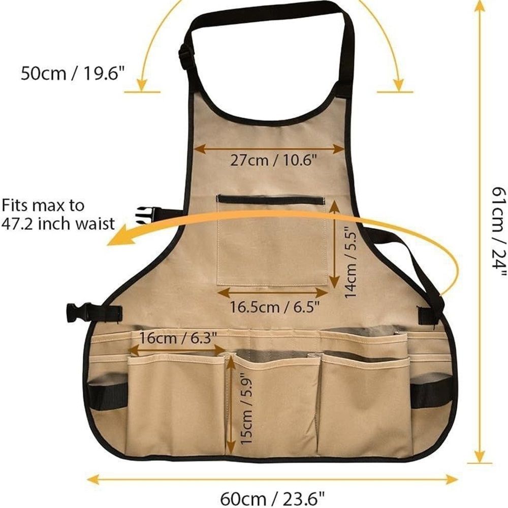 Heavy-Duty Garden Apron with 14 Pockets – Durable WaterProof Gardening Tool Apron for Women Gifts for Mum