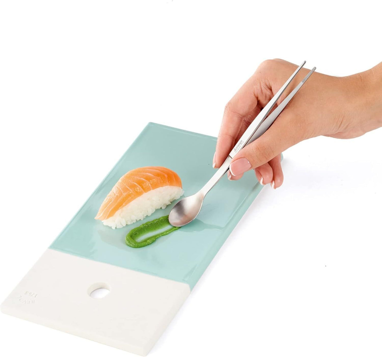 triangle Touch Tasting Spoon  Stainless Steel Spoon & Tweezers - Dishwasher Safe 2pcs