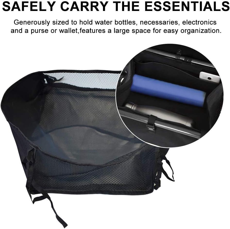 Wheelchair Bag, Rollator Seat Bag, Wheelchair Storage Bag, Side Storage Organizer, Lightweight and Heavy Duty Travel Tote, Under Seat Large Capacity Reusable Backpack Bag  2pcs
