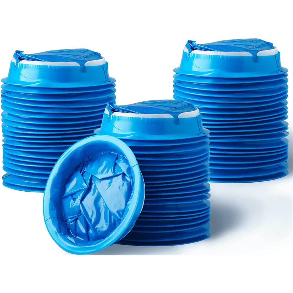 60 Pack Barf Bags Disposable, Portable  Bags, 1000ml High Density Blue, Leak Resistant Perfect for Morning Sickness, Kids, Adults, Pregnant Women, Taxis Drivers, Car Motion Sickness