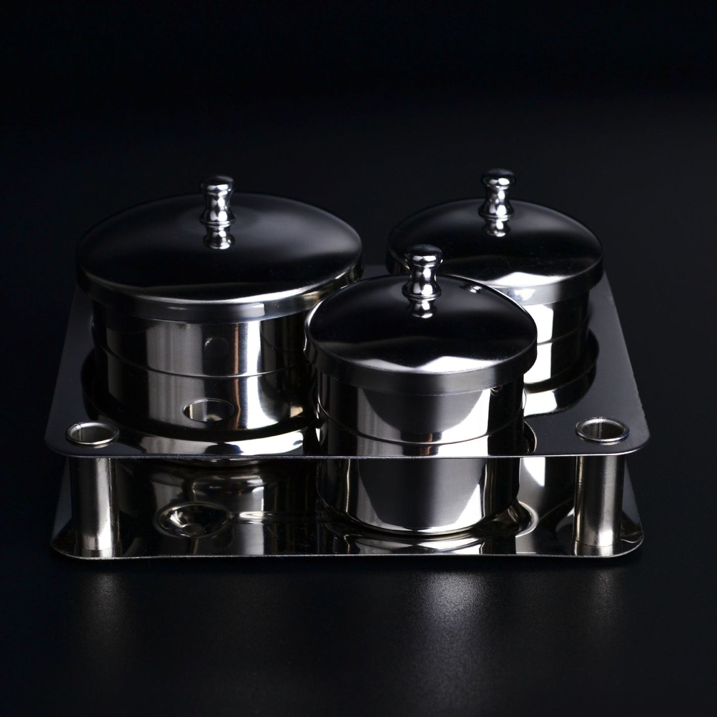 3 Pieces Nail Art Equipment Cup Bowls Stainless Steel Acrylic Liquid Powder Cup Stainless Steel Nail Powder Holder Container with Lids for Nail Art Tools