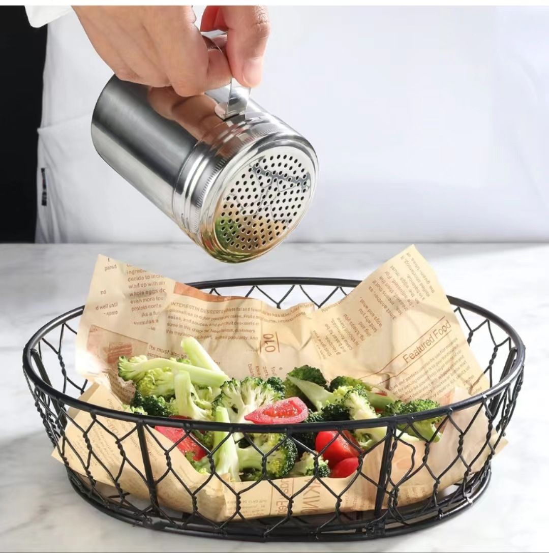 Stainless Steel Dredge Shaker Ideal For Salt, Spice, Sugar, Flour (4, 10 oz) Seasonings Spice Shakers With Holes