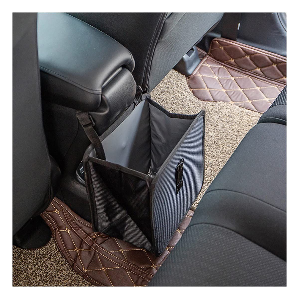2pcs Foldable Car Trash Can, Hanging Waterproof Leakproof Trash Can Storage Bag for Car with Large Capacity, Car Interior Accessories
