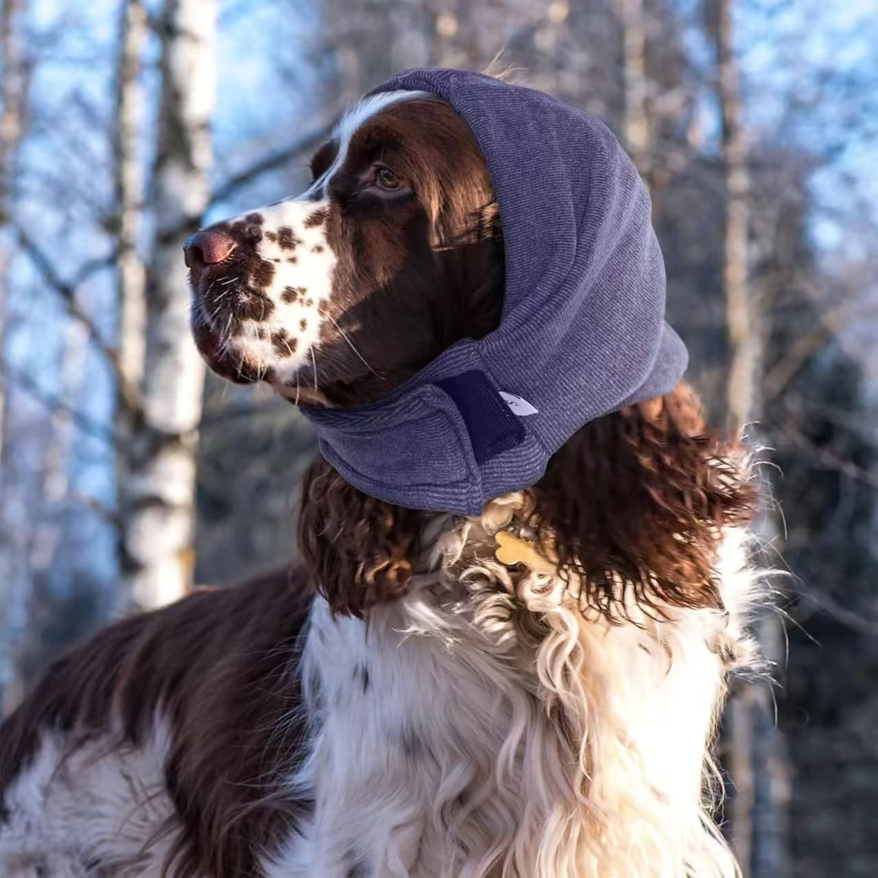 Dog Calming Hoodie, No Shake Ear Wraps for Dogs, Ear Protection Cover Muffs, Head Warp for Anxiety Relief, Noise Reduction, Hematoma, Grooming and Force Drying Protector,（lavender）