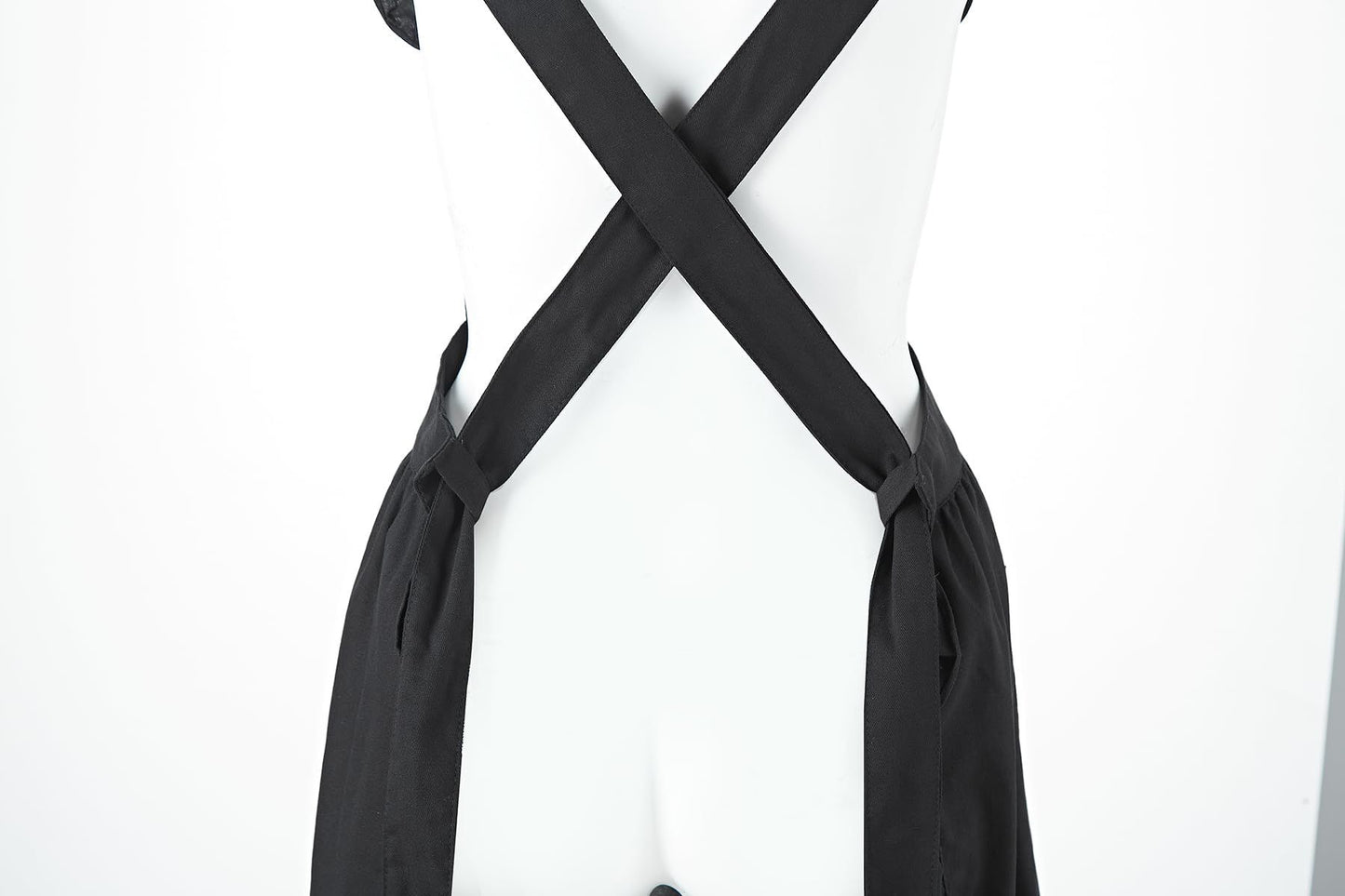 Cotton Linen Apron for Women Cross Back Smock Apron Pinafore Dress with Pockets for Kitchen Gardening Painting（grey）