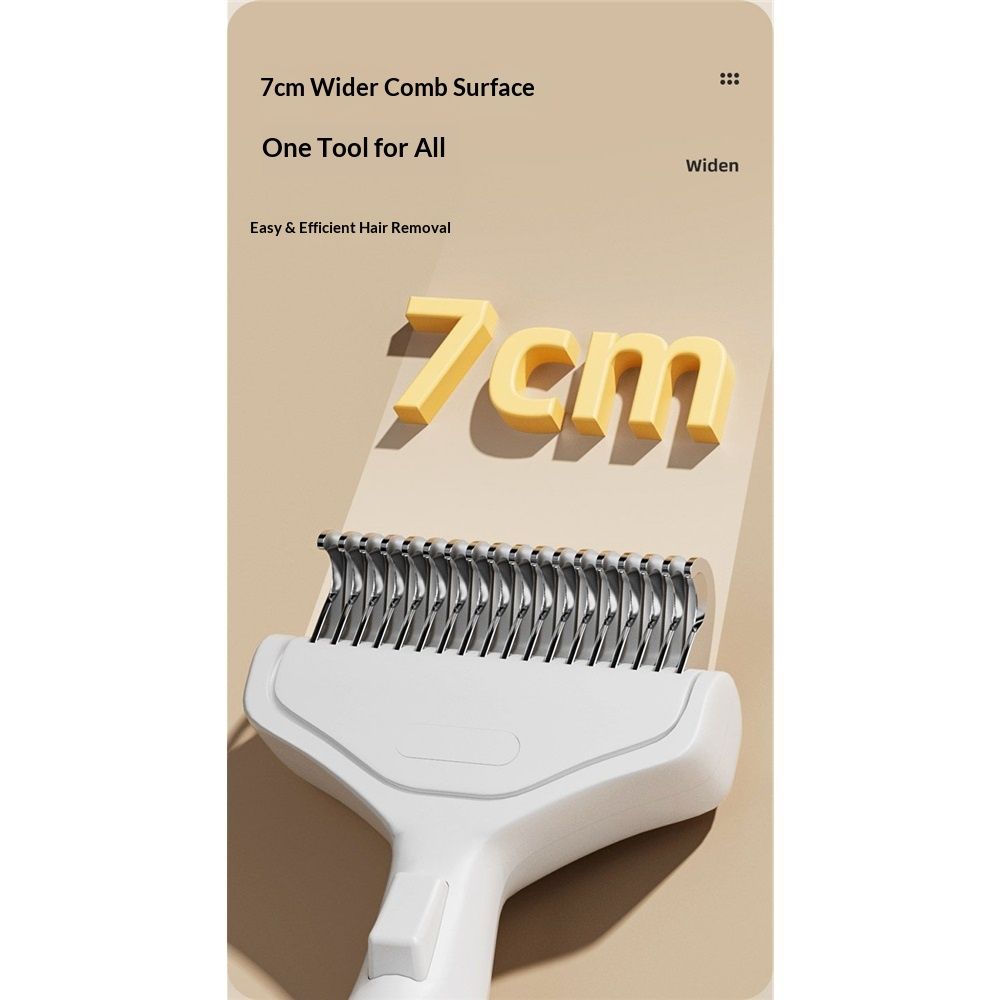 Deshedding Tool For Pets Stainless Steel Detangling Comb To Remove Knots & Shedding Slicker Brush For Dog Cats（white）