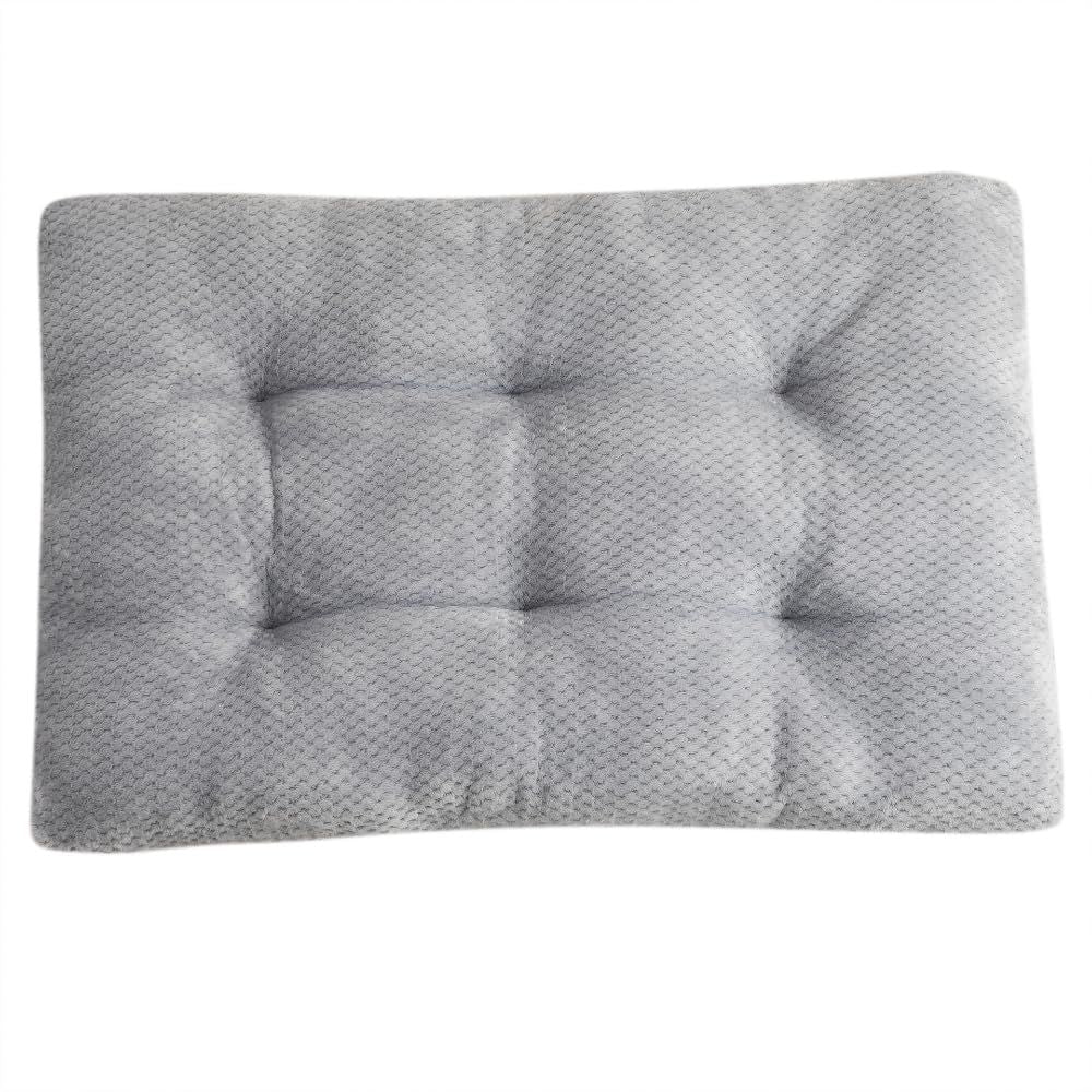 Deluxe Pet Beds, Super Plush Dog or Cat Beds Ideal for Dog Crates, Machine Wash & Dryer Friendly (Light Gray,55*40cm)
