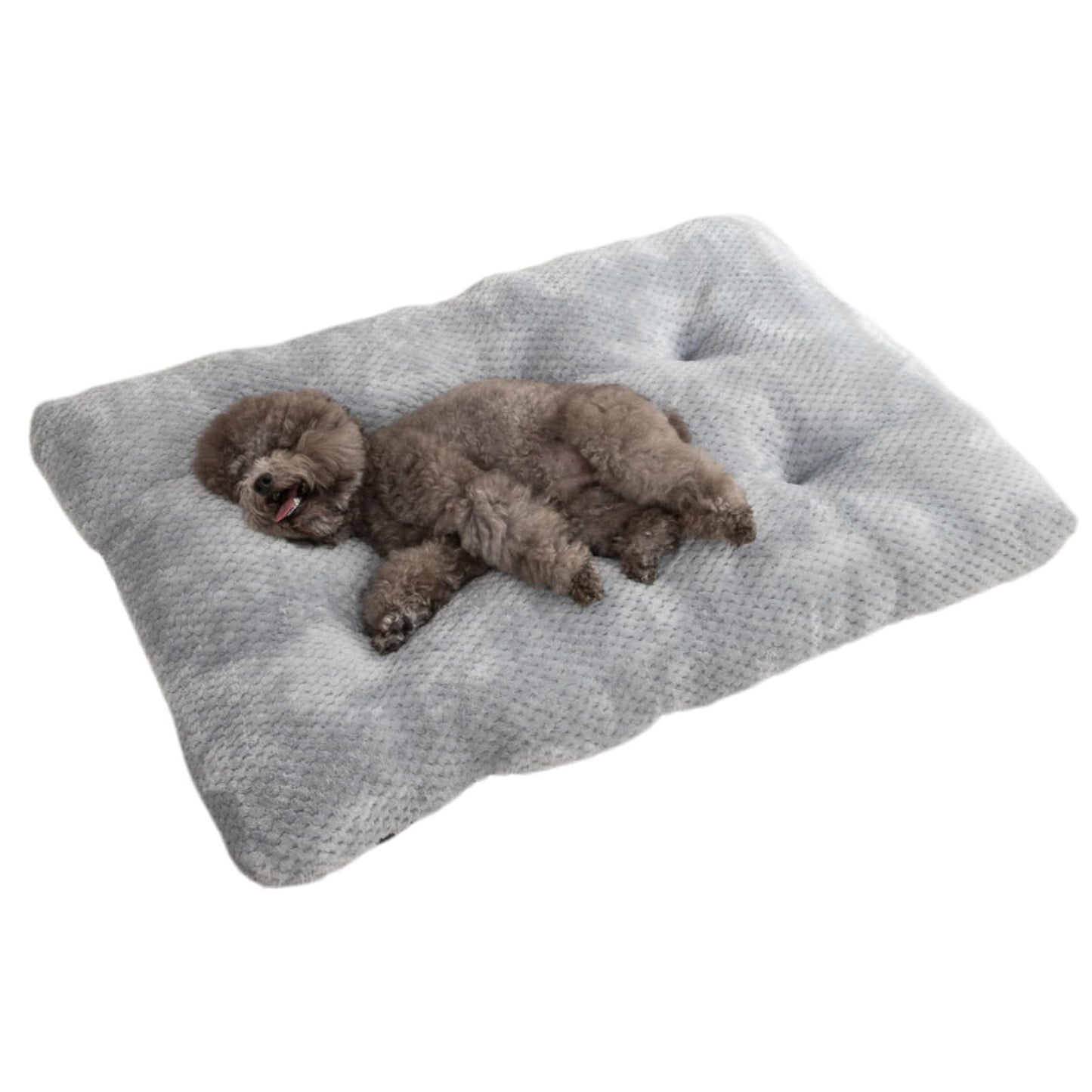 Deluxe Pet Beds, Super Plush Dog or Cat Beds Ideal for Dog Crates, Machine Wash & Dryer Friendly (Light Gray,55*40cm)