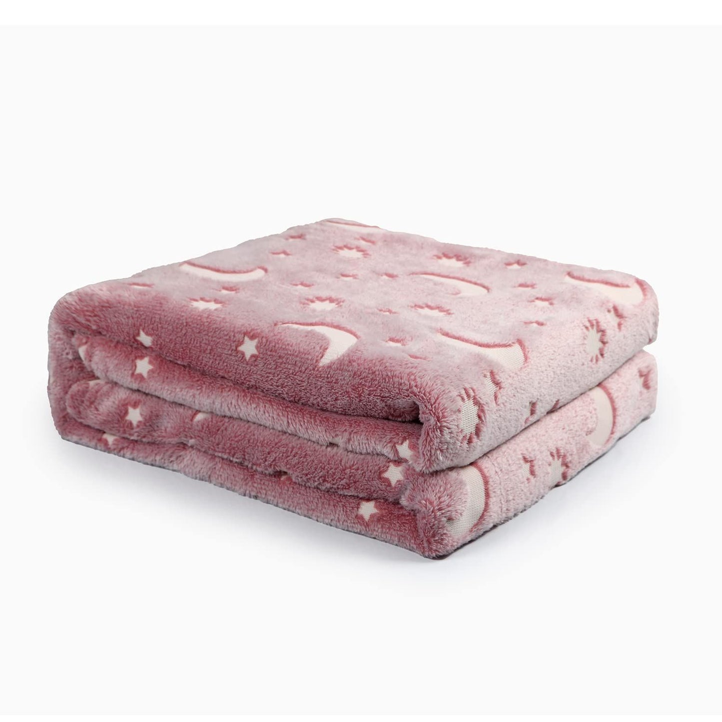 Super Soft Fuzzy Plush Flannel for Girls and Boys Sleeping Snuggle Blanket,All Seasons for Bed or Sofa,152*127CM (Pink Moon)