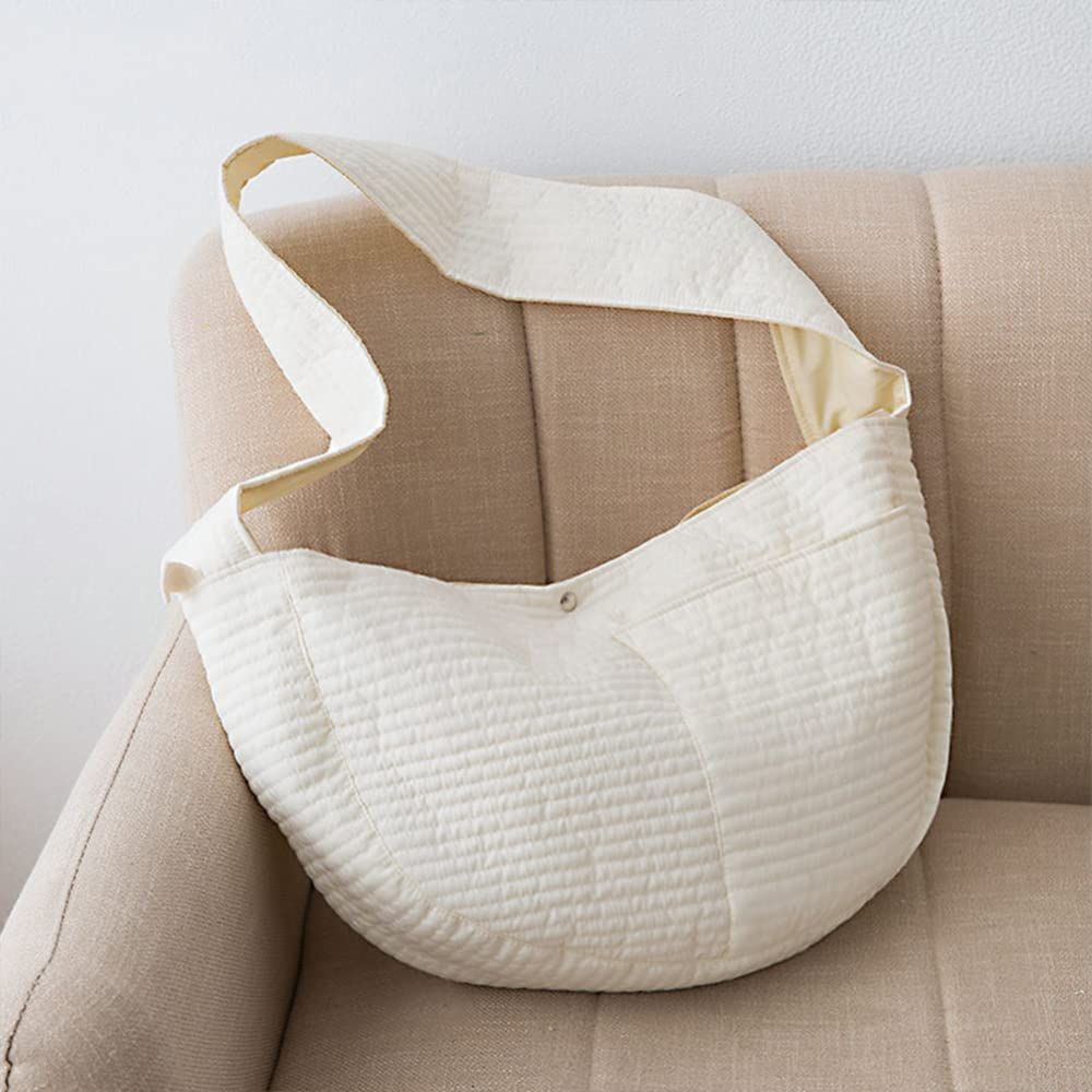Pet Carrier Bags Large-Capacity Pet Travel Carrier Portable Outdoor Dog Crossbody Bags Pet Carrier Tote for Cats Dogs Outdoor Subway Shopping Hiking Traveling (white, small)
