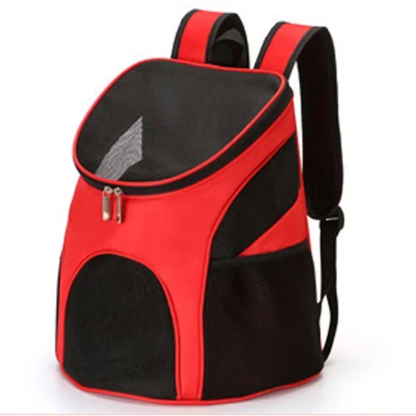 Small Dogs and Cat Backpack Carrier,Pet Backpack Carrier, Ventilated, Safety Strap, Buckle Support Designed for Hiking Travel Camping Outdoor,  Red