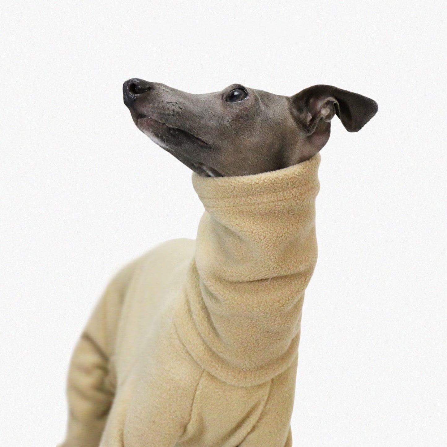 High neck pullover jumpsuit, thickened high neck four legged suit, khaki warm pet clothing, small (khaki M)