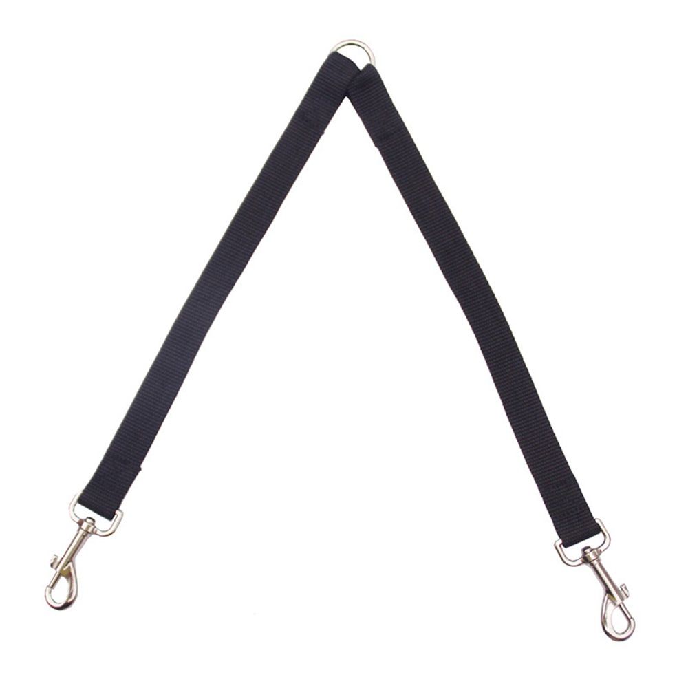 Coupler for Walking Two Medium or Larger Dogs Together,  （Medium length 45 centimeters, width 2.0 centimeters black）