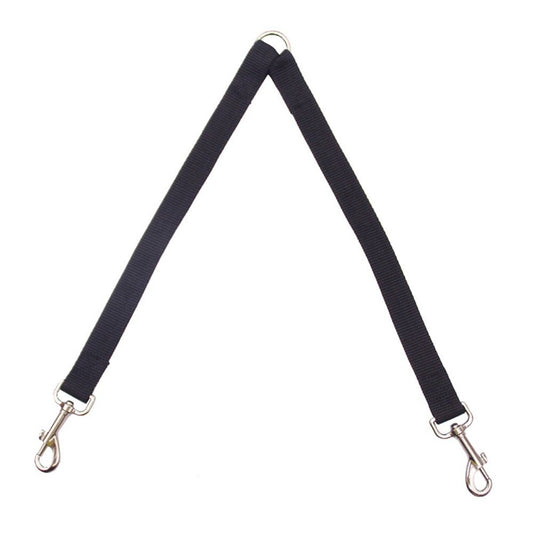 Coupler for Walking Two Medium or Larger Dogs Together,  （Medium length 45 centimeters, width 2.0 centimeters black）