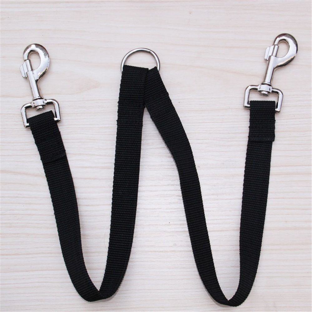Coupler for Walking Two Medium or Larger Dogs Together,  （Medium length 45 centimeters, width 2.0 centimeters black）