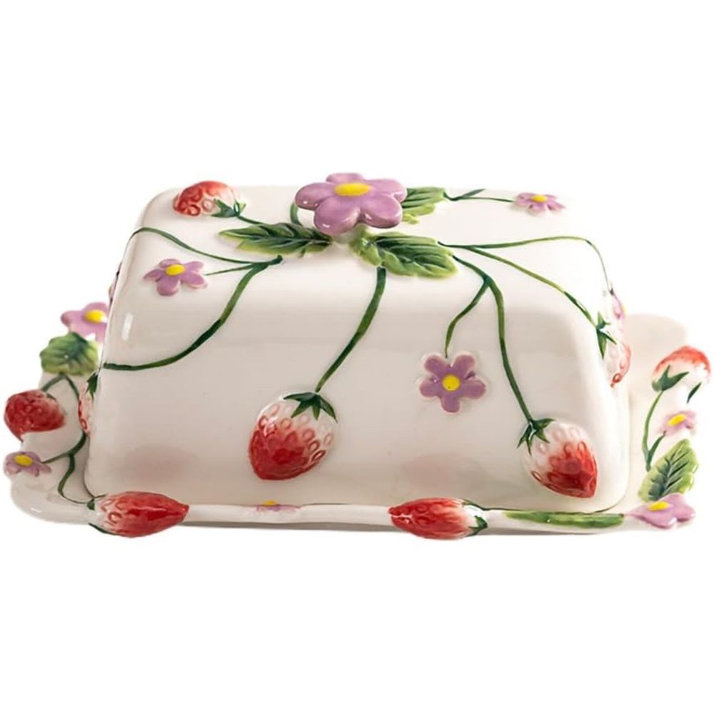 Fun Ceramic Butter Dish with Lid for Countertop –  Unique Kitchen Accessories, Cute Butter Dish with Cover for Countertop,