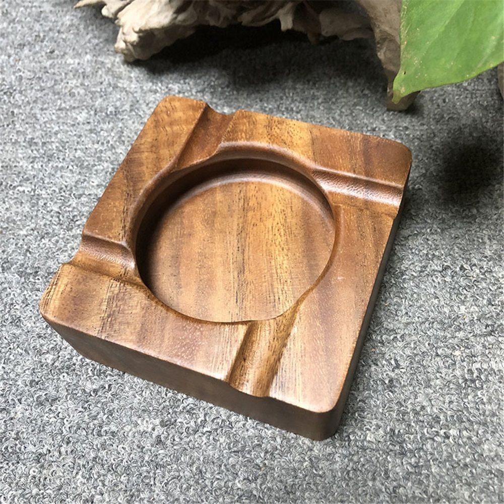 Wooden handmade ashtray | Office, home, car, outdoor ashtray | Ashtray | Decorative ashtray（13CM）