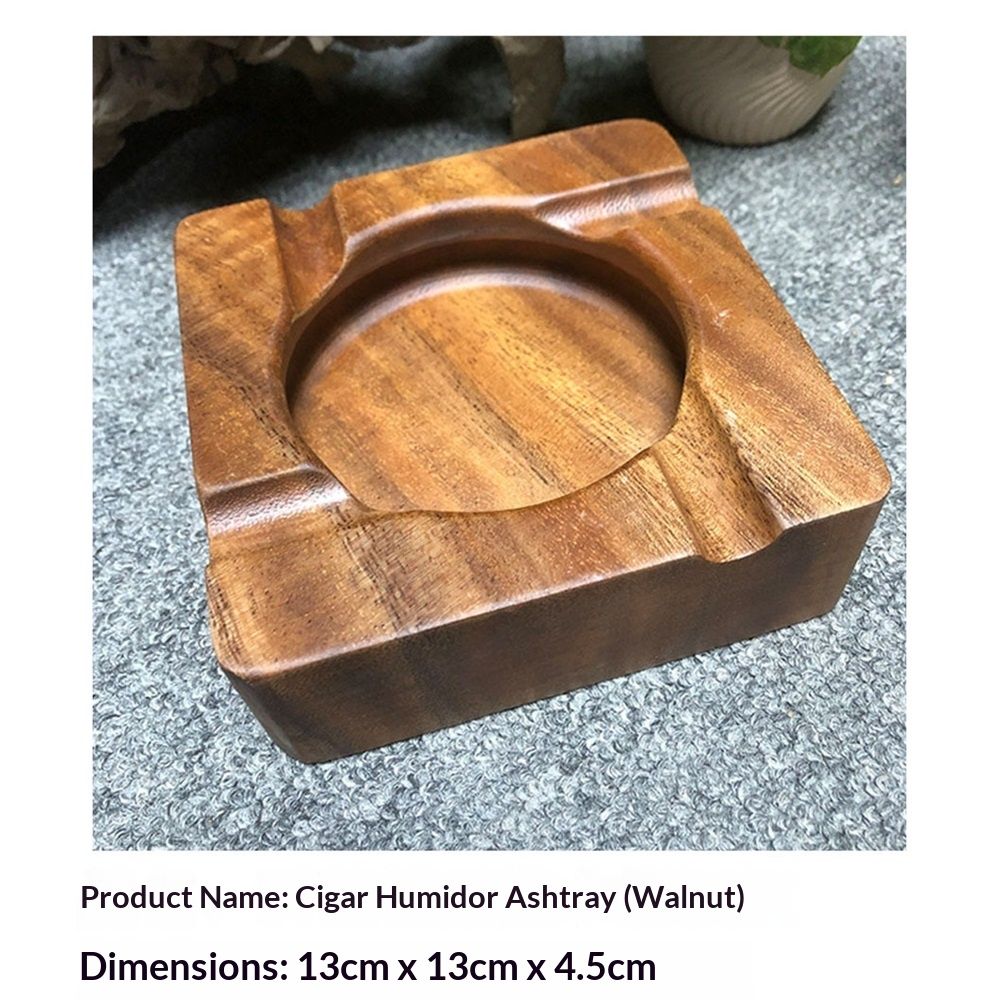 Wooden handmade ashtray | Office, home, car, outdoor ashtray | Ashtray | Decorative ashtray（13CM）