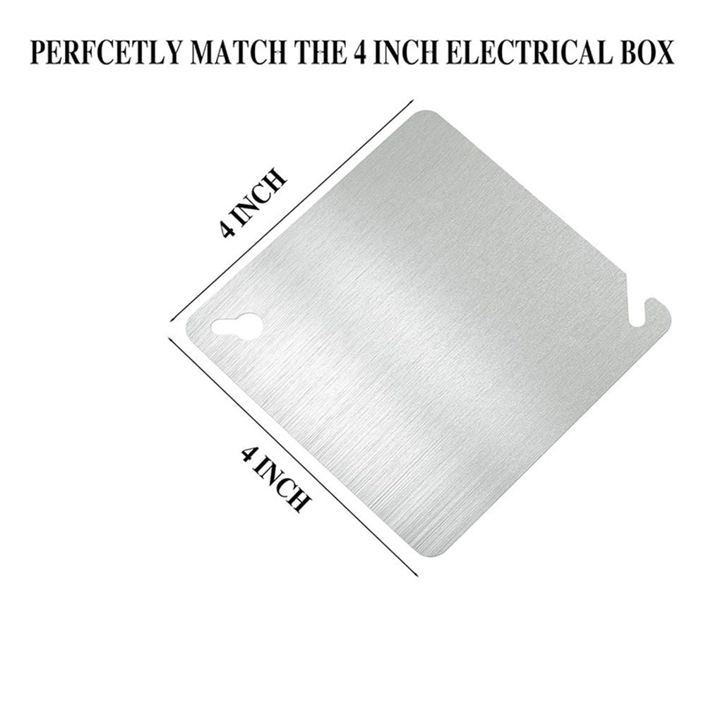 8pcs  Metal Electrical Box Cover Plate,Junction Box Covers,4 Inch Square Flat Blank Electric Box Cover