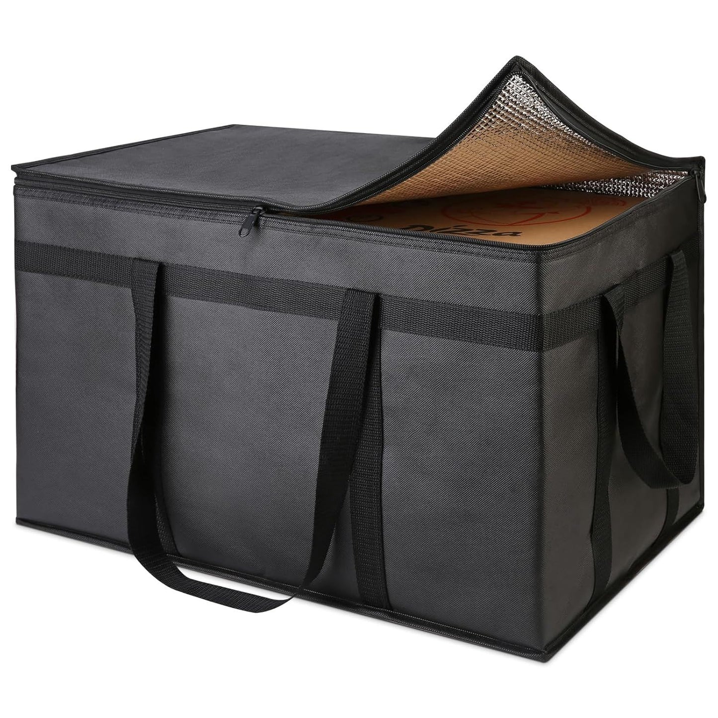 Insulated Food Delivery Bag Cooler Bags Keep Food Warm Catering Therma for doordash Catering cooler bags insulated catering bag   shopper accessories hot  (Black)
