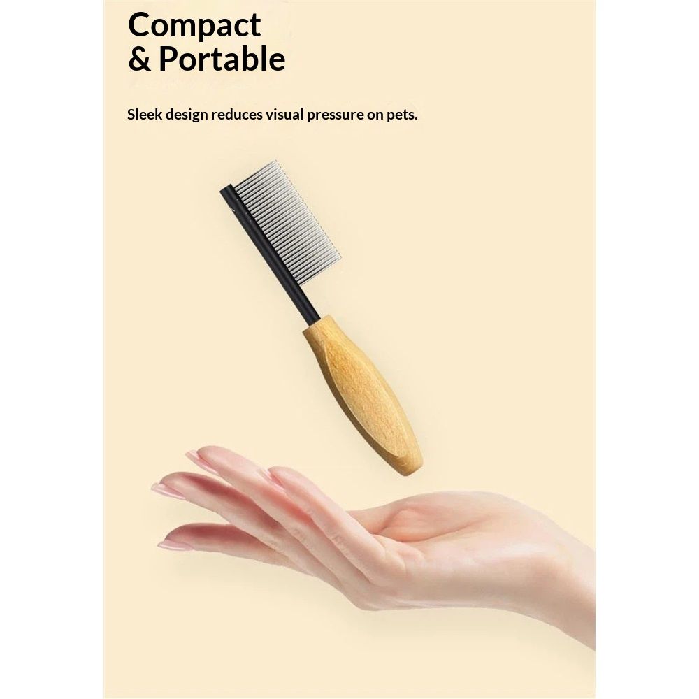 Upgraded Black pet face comb, cat and dog comb, bear dense teeth, needle comb, mouth brush, flea comb supplies